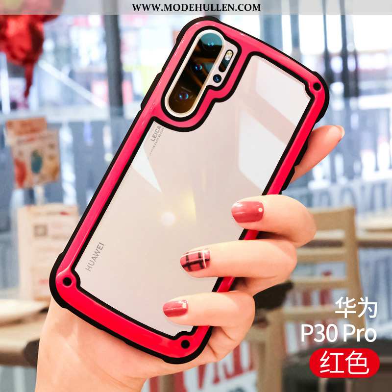 Hülle Huawei P30 Pro Weiche Dünne Alles Inklusive Weiß Anti-sturz Persönlichkeit Handy Weiße