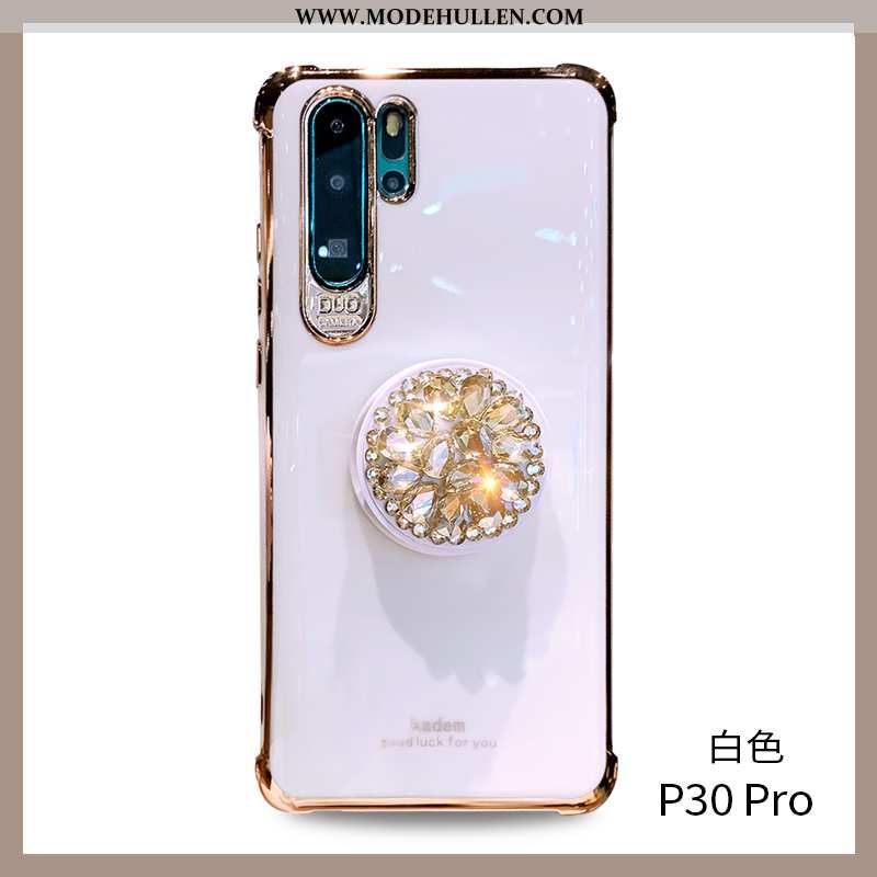 Hülle Huawei P30 Pro Weiche Silikon Schutz Rosa Anti-sturz High-end Weiß Weiße