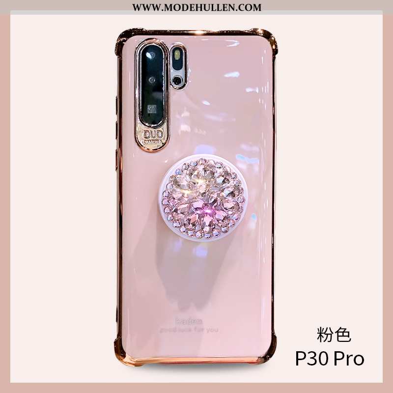 Hülle Huawei P30 Pro Weiche Silikon Schutz Rosa Anti-sturz High-end Weiß Weiße