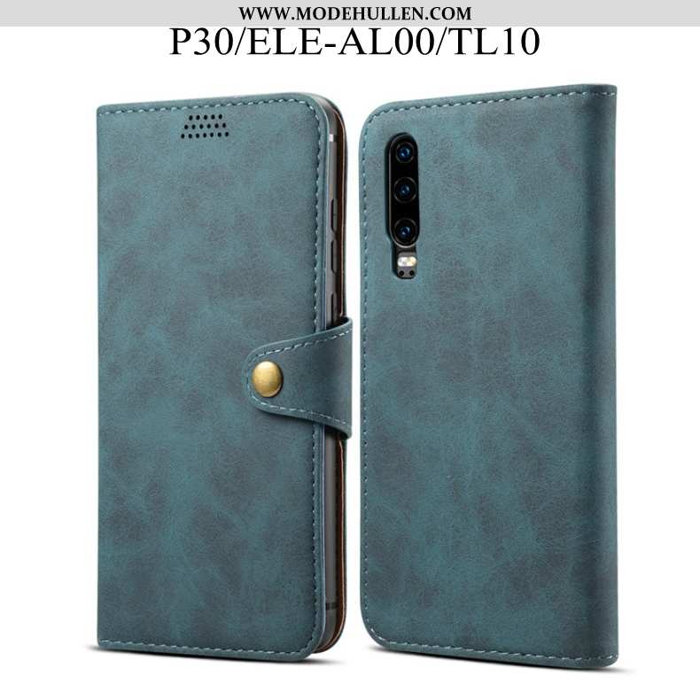 Hülle Huawei P30 Schutz Lederhülle Alles Inklusive Folio Rot Case Rote