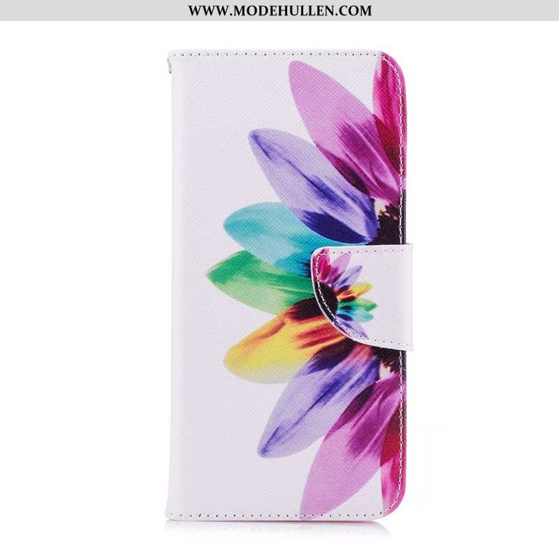 Hülle Huawei P30 Schutz Lederhülle Gemalt Case Handy Folio Bunte