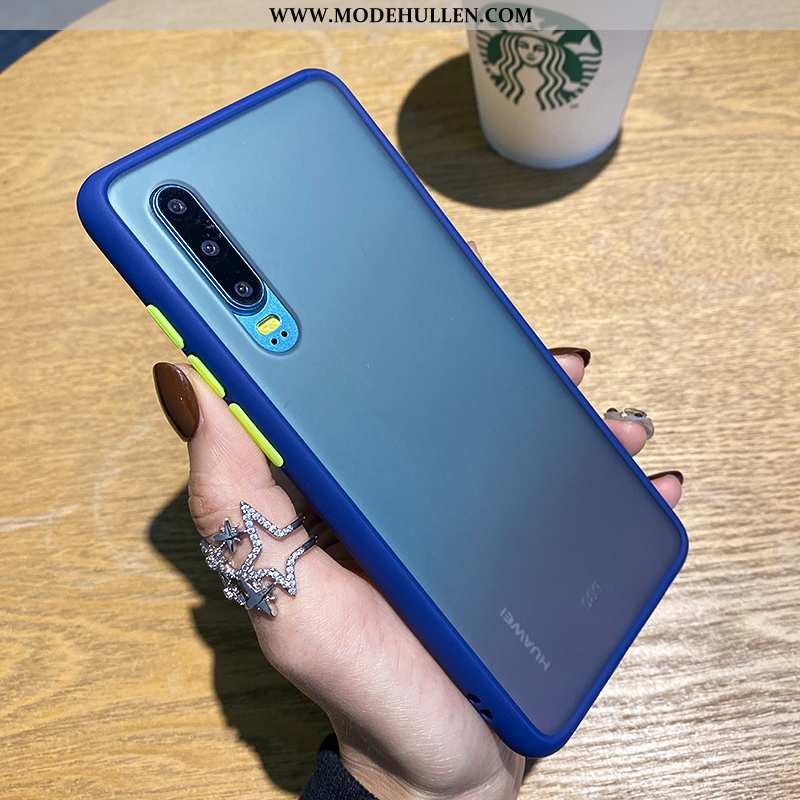 Hülle Huawei P30 Schutz Nubuck Liebhaber Case Orange Anti-sturz