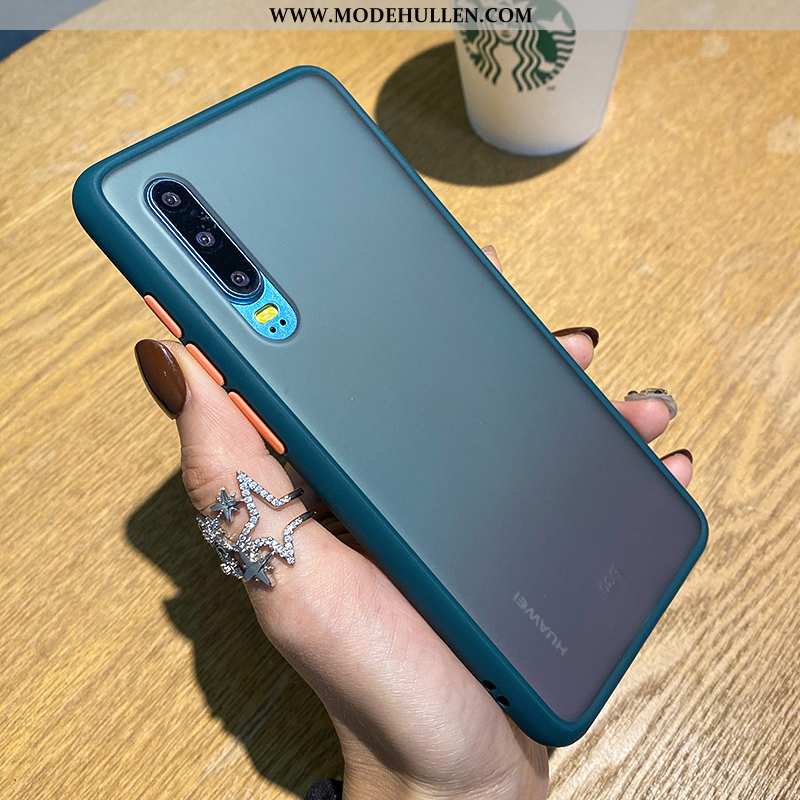 Hülle Huawei P30 Schutz Nubuck Liebhaber Case Orange Anti-sturz