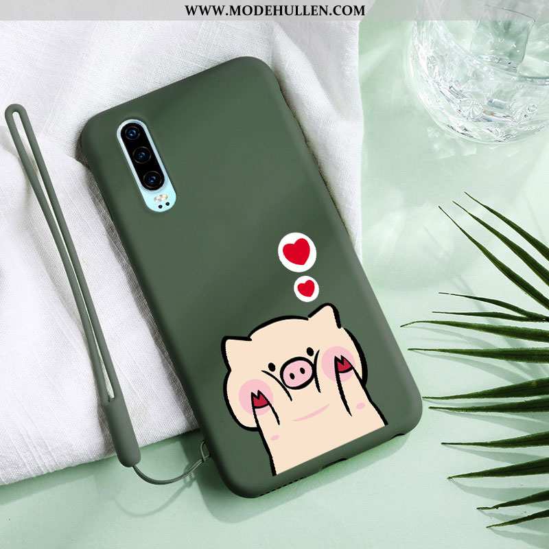 Hülle Huawei P30 Super Dünne Silikon Anti-sturz Handy Karikatur Case Rote