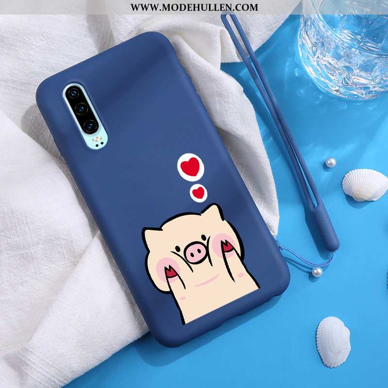 Hülle Huawei P30 Super Dünne Silikon Anti-sturz Handy Karikatur Case Rote