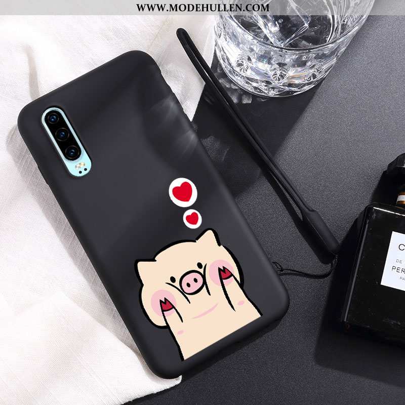 Hülle Huawei P30 Super Dünne Silikon Anti-sturz Handy Karikatur Case Rote