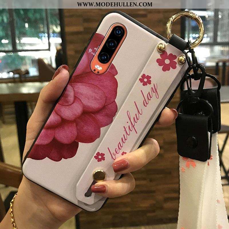 Hülle Huawei P30 Trend Weiche Frisch Blumen Case Handy Weiße