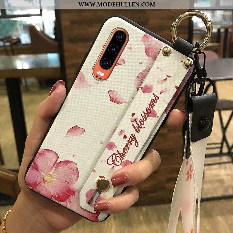 Hülle Huawei P30 Trend Weiche Frisch Blumen Case Handy Weiße