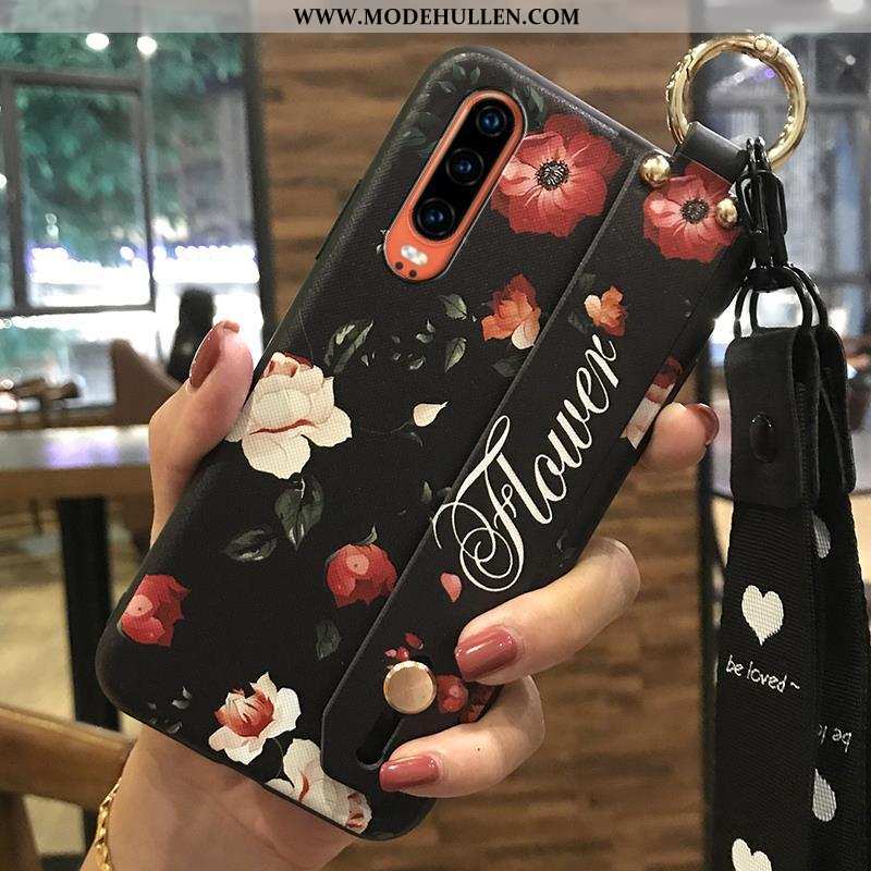 Hülle Huawei P30 Trend Weiche Frisch Blumen Case Handy Weiße