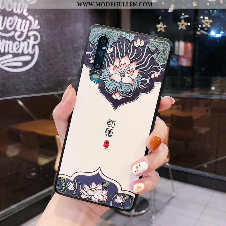 Hülle Huawei P30 Zubehör Silikon Case Chinesische Art Alles Inklusive Netto Rot Weiße