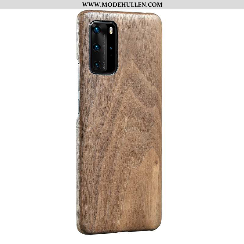Hülle Huawei P40 Aus Holz Super Schutz Fühlen Qualität Dünne Handy Braun