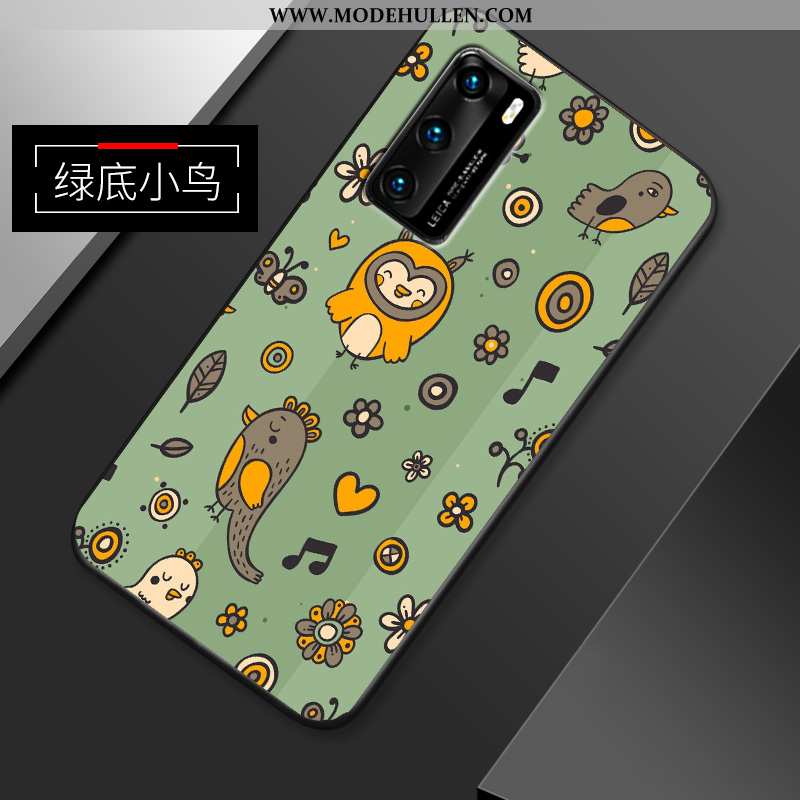 Hülle Huawei P40 Dünne Nubuck Karikatur Handy Super Persönlichkeit Anti-sturz Weiße