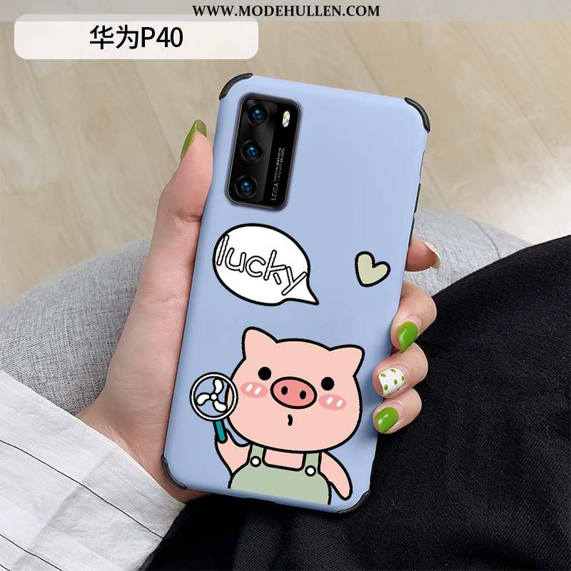 Hülle Huawei P40 Kreativ Karikatur Liebhaber Schutz Case Rot Rote