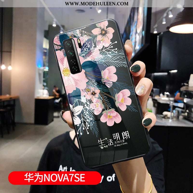 Hülle Huawei P40 Lite 5g Glas Mode Case Schutz Grün Neu