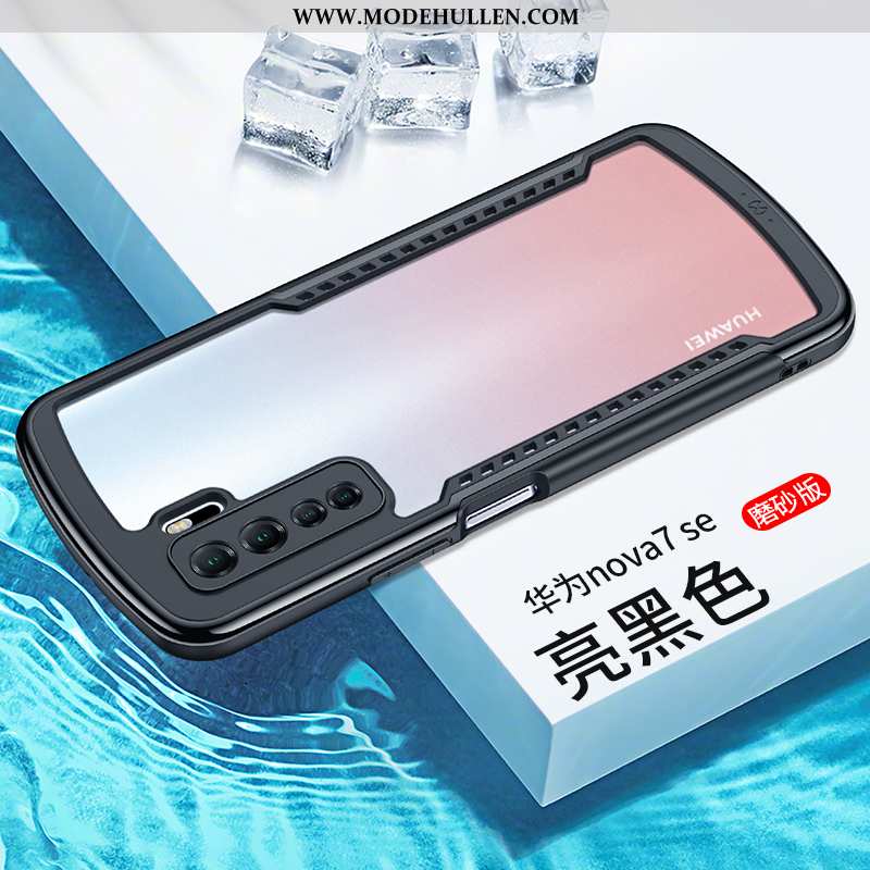 Hülle Huawei P40 Lite 5g Glas Silikon Handy Anti-sturz Case Blau