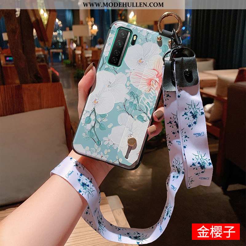 Hülle Huawei P40 Lite 5g Hängende Verzierungen Prägung Schutz Halterung Chinesische Art Anti-sturz W