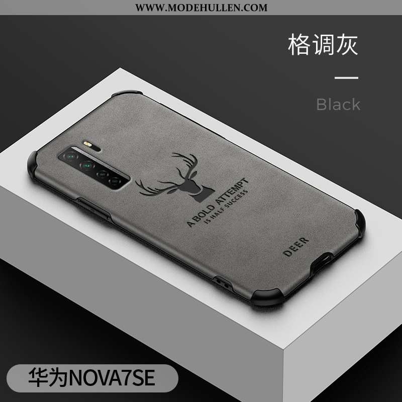 Hülle Huawei P40 Lite 5g Kreativ Anti-pelz Lederhülle Grau Einfach Anti-sturz Plüsch