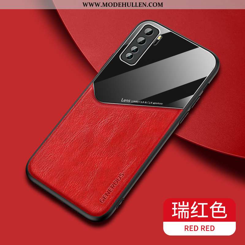 Hülle Huawei P40 Lite 5g Schutz Lederhülle Trend Handy Case Muster Silikon Orange