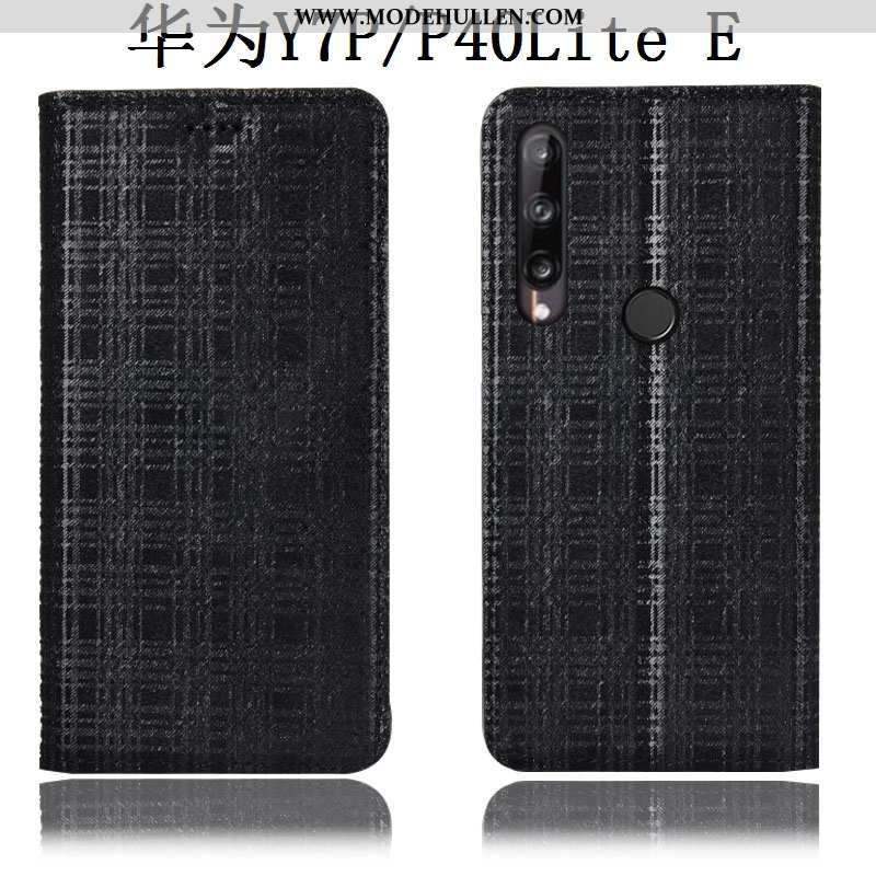 Hülle Huawei P40 Lite E Lederhülle Muster Grau Anti-sturz Samt Case Alles Inklusive