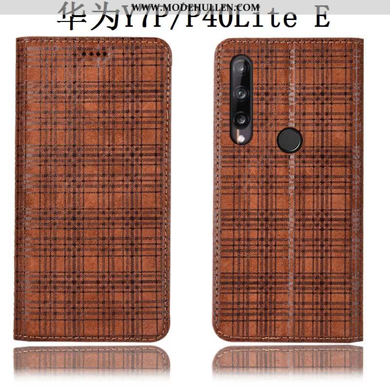 Hülle Huawei P40 Lite E Lederhülle Muster Grau Anti-sturz Samt Case Alles Inklusive