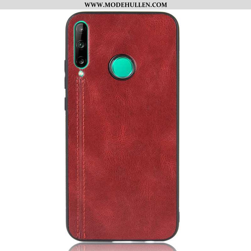 Hülle Huawei P40 Lite E Muster Schutz Weinrot Handy Case Kuh Burgund