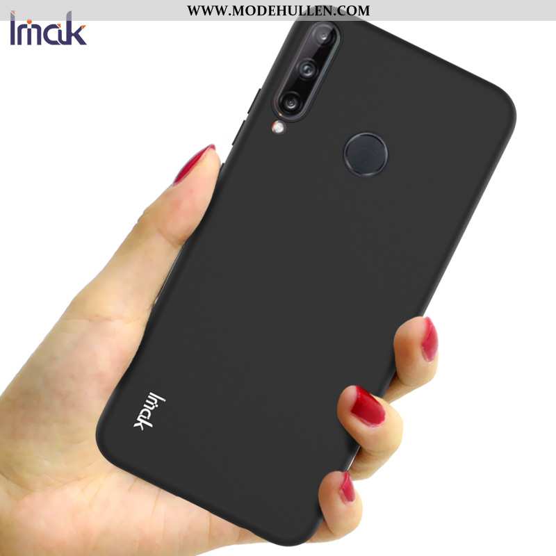 Hülle Huawei P40 Lite E Nubuck Silikon Anti-sturz Dunkelblau Case Schutz Handy