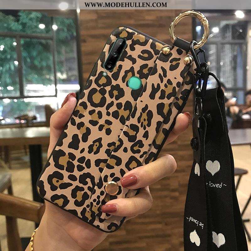 Hülle Huawei P40 Lite E Schutz Hängende Verzierungen Handy Blumen Case Kreativ Rosa