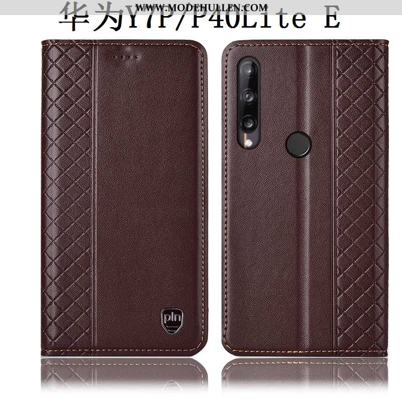 Hülle Huawei P40 Lite E Schutz Lederhülle Folio Case Handy Gelb Gelbe