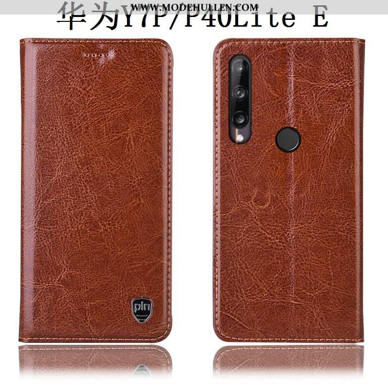 Hülle Huawei P40 Lite E Schutz Lederhülle Grau Folio Case Alles Inklusive