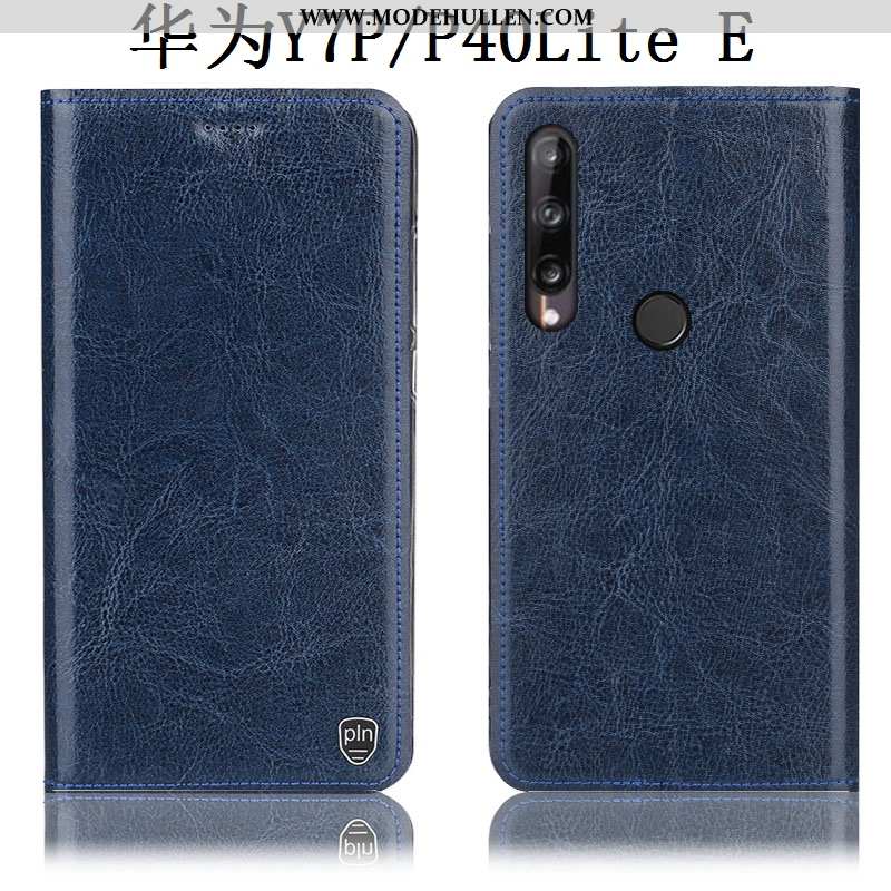 Hülle Huawei P40 Lite E Schutz Lederhülle Grau Folio Case Alles Inklusive