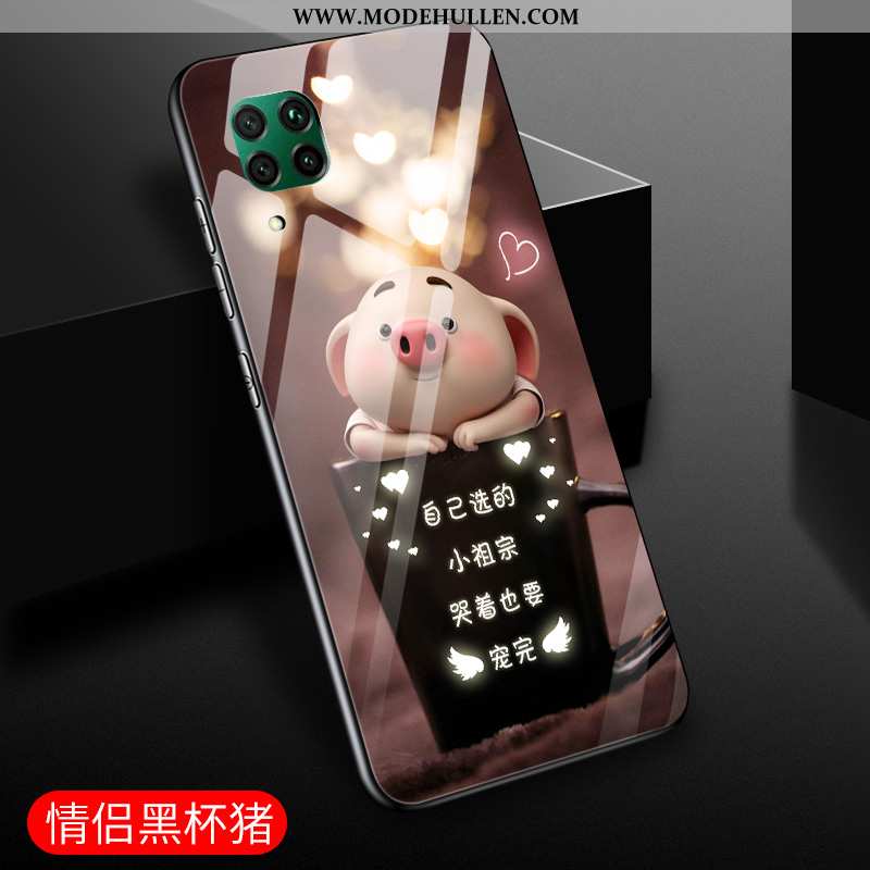 Hülle Huawei P40 Lite Glas Persönlichkeit Mini Case Schutz Einfassung Lila