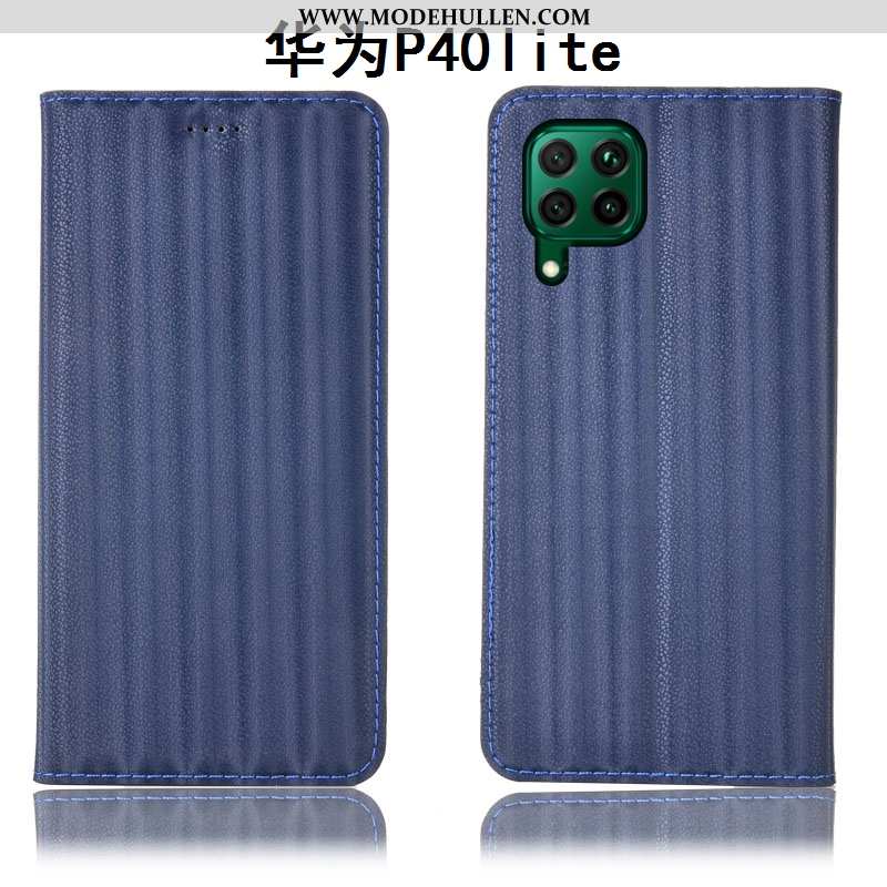 Hülle Huawei P40 Lite Lederhülle Schutz Folio Handy Alles Inklusive Farbverlauf Case Burgund