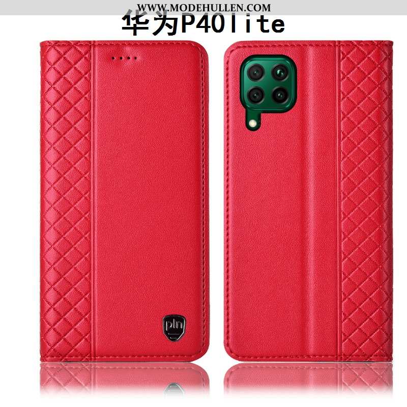 Hülle Huawei P40 Lite Schutz Lederhülle Alles Inklusive Gelb Case Anti-sturz Handy Gelbe