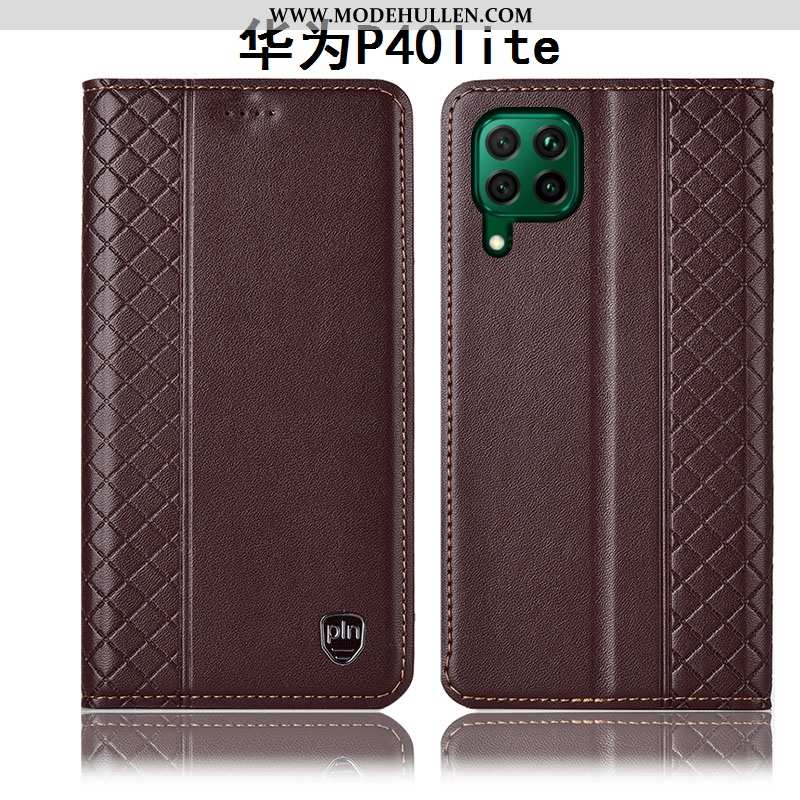 Hülle Huawei P40 Lite Schutz Lederhülle Alles Inklusive Gelb Case Anti-sturz Handy Gelbe