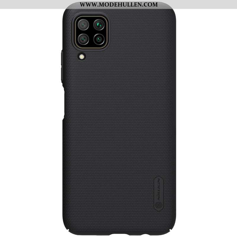 Hülle Huawei P40 Lite Schutz Nubuck Dunkelblau Gold Kratzfest Slim Fit Case