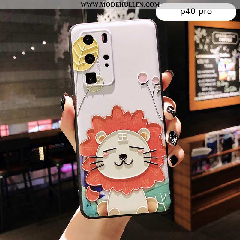 Hülle Huawei P40 Pro Karikatur Nette Nubuck Trend Rosa Kreativ Weiche