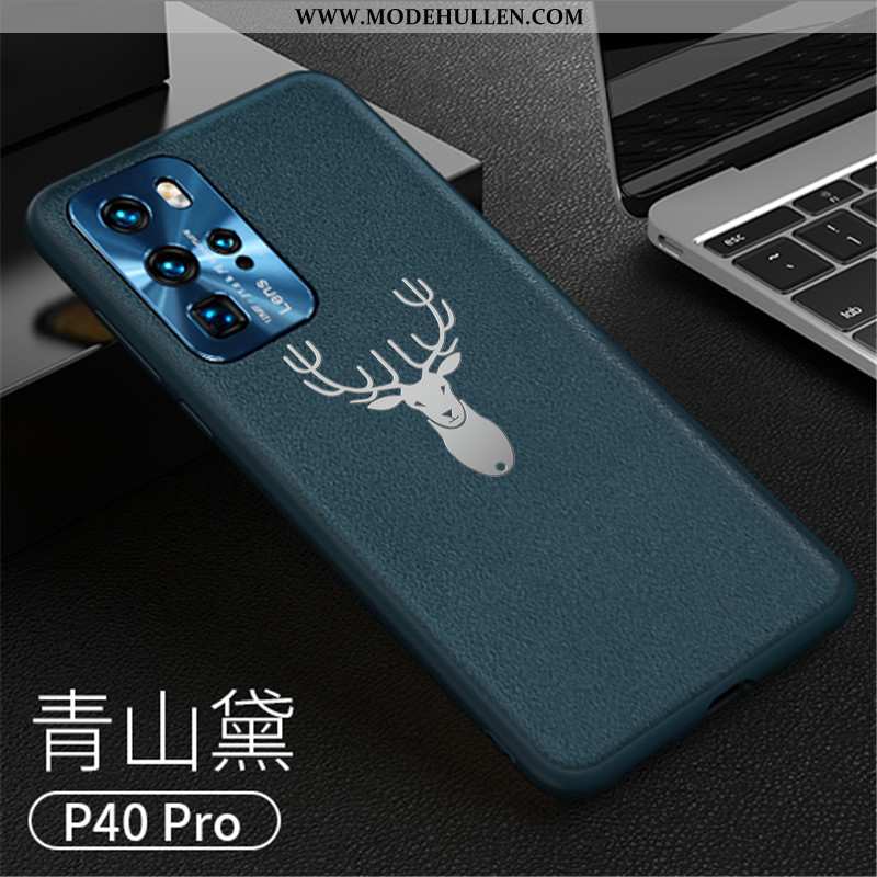 Hülle Huawei P40 Pro Leder Trend Kreativ Silikon Case Dünne Orange