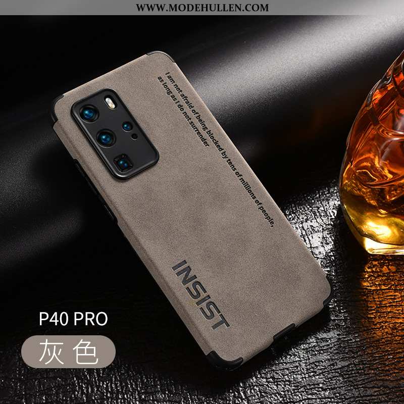 Hülle Huawei P40 Pro Nubuck Kreativ Dünne Qualität Schutz Anti-sturz Schwarz