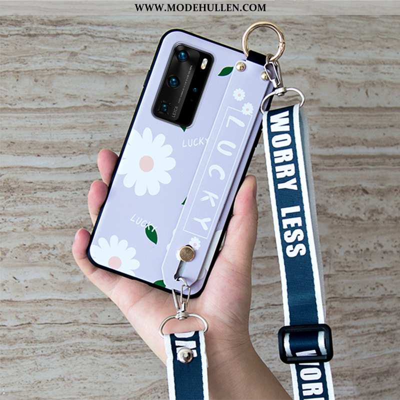 Hülle Huawei P40 Pro Persönlichkeit Retro Case Mini Einfassung Silikon Weiße