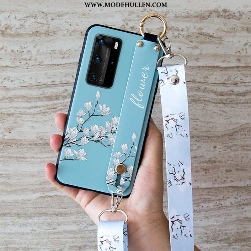 Hülle Huawei P40 Pro Persönlichkeit Retro Case Mini Einfassung Silikon Weiße