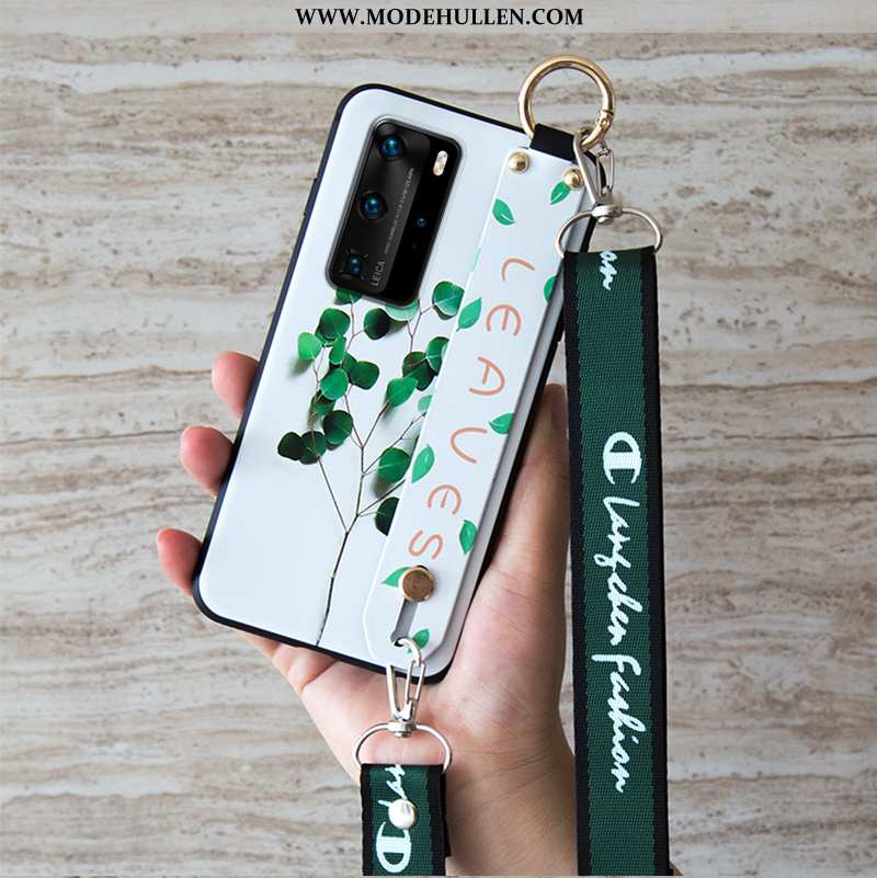 Hülle Huawei P40 Pro Persönlichkeit Retro Case Mini Einfassung Silikon Weiße