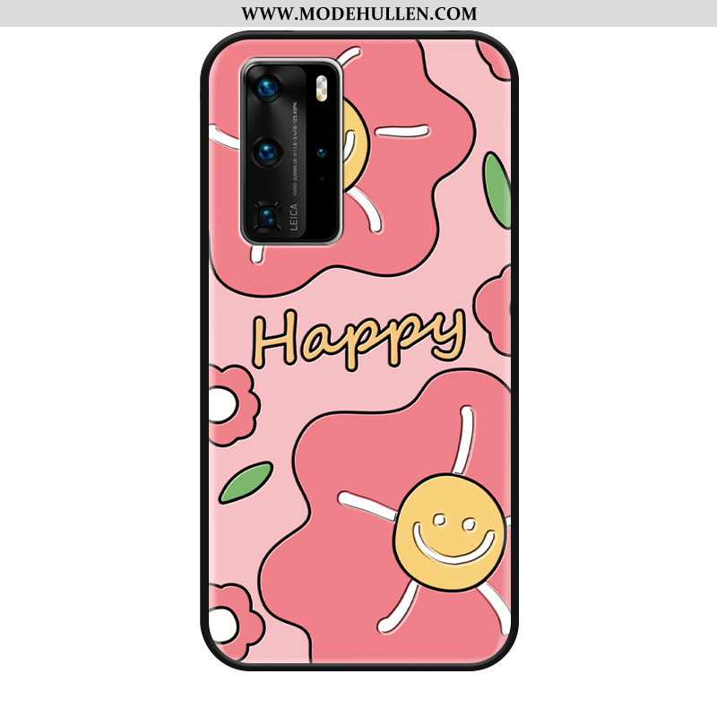 Hülle Huawei P40 Pro Silikon Schutz Frisch Weiche Case Mini Nette Rosa