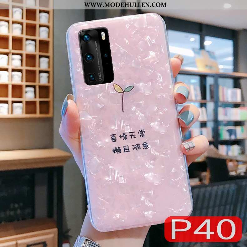 Hülle Huawei P40 Super Dünne Handy Rosa Muster Kreativ Neu