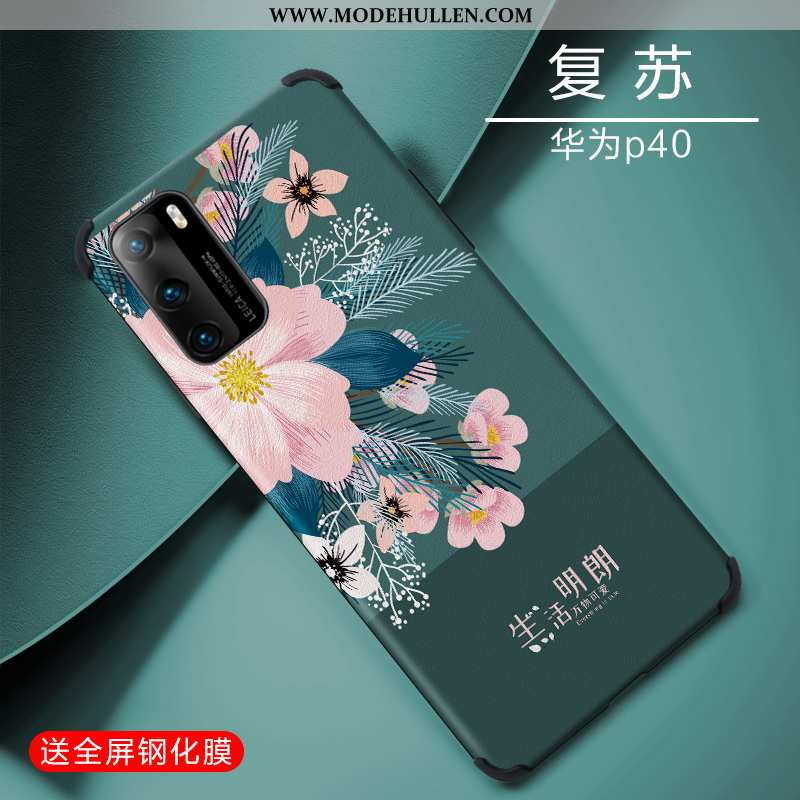 Hülle Huawei P40 Weiche Dünne Einfach Grün Kreativ Schutz