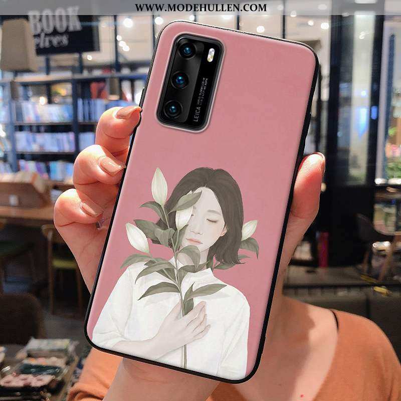 Hülle Huawei P40 Weiche Silikon Frisch Mini Rosa Handy