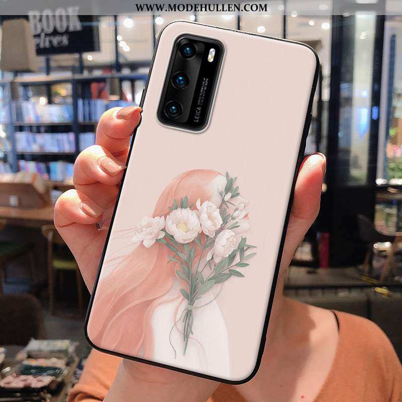 Hülle Huawei P40 Weiche Silikon Frisch Mini Rosa Handy