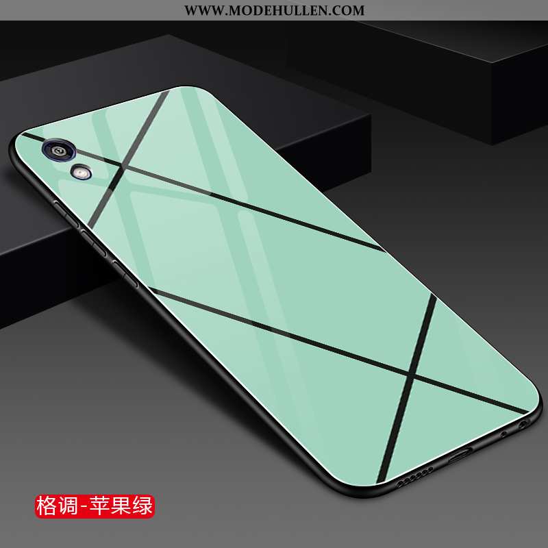 Hülle Huawei Y5 2020 Persönlichkeit Trend Glas Einfarbig Anti-sturz Schutz Alles Inklusive Schwarz