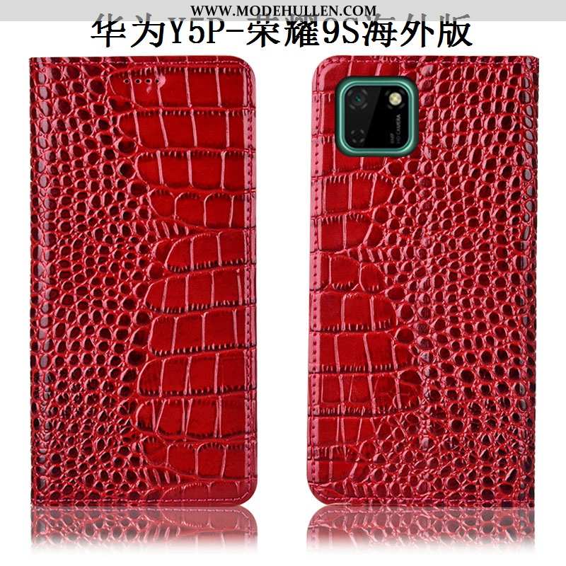 Hülle Huawei Y5p Echt Leder Schutz Alles Inklusive Case Handy Braun