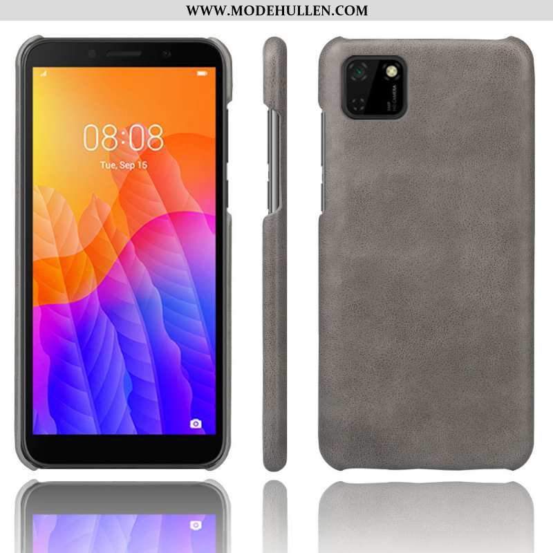 Hülle Huawei Y5p Lederhülle Leder Qualität Case Schutz Handy Braun