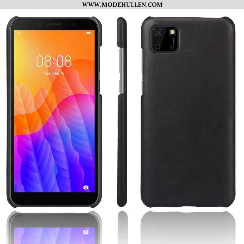 Hülle Huawei Y5p Lederhülle Leder Qualität Case Schutz Handy Braun